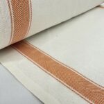 Tissu torchon au mètre anti-peluche Largeur 0.60cm - Orange