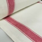 Tissu torchon au mètre anti-peluche Largeur 0.60cm - Rouge