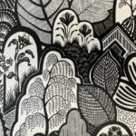Papier peint Josephine Noir Crème édition Thevenon Paris