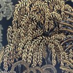 Papier peint Majorelle Camel Fond Noir édition Thevenon Paris