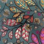 Papier peint Rainbow Tree Grand Fond Vert Bleu édition Thevenon Paris