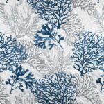 Tissu boutis matelassé réversible grande largeur 270cm - Quiberon Gris, bleu