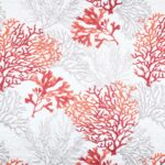 Tissu boutis matelassé réversible grande largeur 270cm - Quiberon Corail, blanc