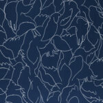 Toile de coton Major édition Thevenon Paris Fond bleu - OEKO-TEX