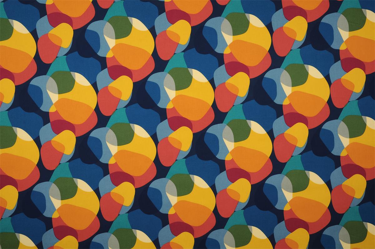 SIXTIES CRETONNE MULTICOLORE 160 cm