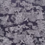Tissu Animalia Jacquard Bleu Nuit édition Thevenon Paris
