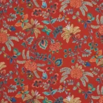 Tissu Bibi Fond Rouge Tomette édition Thevenon Paris
