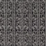 Tissu Lily Fond Noir édition Thevenon Paris