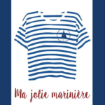 Coupon de tissu - Ma Jolie Marinière, Bleu marine