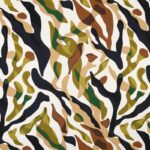 Tissu viscose imprimé Imany - Multicolore vert
