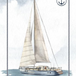 Coupon de tissu - Littoral, bleu