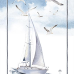 Coupon de tissu - Littoral, bleu