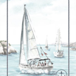 Coupon de tissu - Littoral, bleu