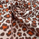 Tissu coton imprimé Léopard - Rouge
