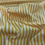 Tissu coton imprimé Marinière - Jaune