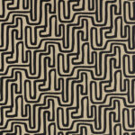 Tissu style tip top Jacquard noir fond ficelle édition Thevenon Paris
