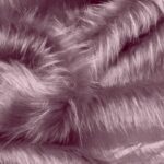 Tissu fausse fourrure poil long - Rose poudré