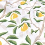 Tissu coton imprimé Citron - Fond blanc