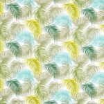 Tissu coton imprimé Palmae - Fond blanc