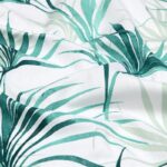 Toile de coton imprimé Tioute -  bleu, fond blanc