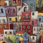 Tissu jacquard Positano - Multicolore