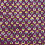 Tissu coton indien lamé - Kamalys, violet