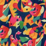 Tissu toile de coton panama - Julian, Multicolore