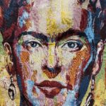 Coupon panneau décoratif en jacquard Frida - Multicolore