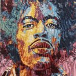 Coupon panneau décoratif en jacquard Jimi - Multicolore