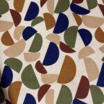 Tissu toile de coton panama - Bastian, Multicolore, fond beige