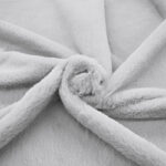 Tissu fausse fourrure poil ras - Gris clair