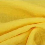 Tissu double gaze 100% coton - Jaune