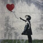 Coupon panneau décoratif en jacquard Banksy - Girl with Balloon