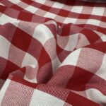 Tissu d'ameublement grande largeur 280cm Anita carreaux - Rouge