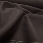 Tissu lainage twist viscose - Marron