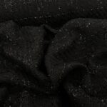 Lainage tweed Couture - Noir, Lurex