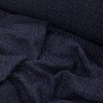 Lainage tweed Couture - Bleu marine, Lurex