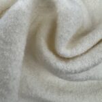 Tissu laine bouillie uni - Ecru
