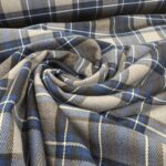 Tissu Tartan écossais - Gris, bleu
