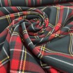 Tissu Tartan écossais - Rouge, vert