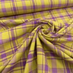 Tissu Tartan écossais - Jaune, parme