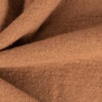 Tissu laine bouillie uni - Marron