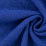 Tissu laine bouillie uni - Bleu roi