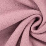 Tissu laine bouillie uni - Rose