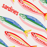 Coupon de tissu - Sardines