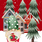 Coupon de tissu Noël - Gnome n°1