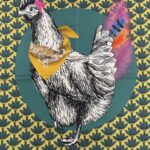 Coupon de tissu - Poule funky