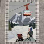 Coupon de tissu - Ski alpin vintage