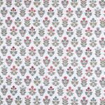 Tissu coton imprimé Saphir - Fond blanc