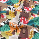 Tissu coton imprimé Terrier - Multicolore